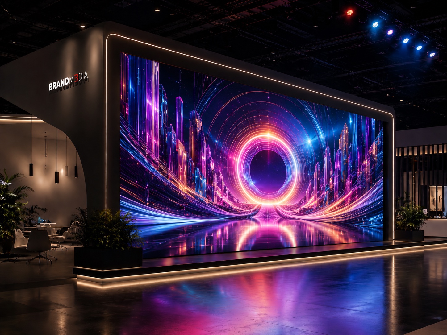 Immersive LED video wall